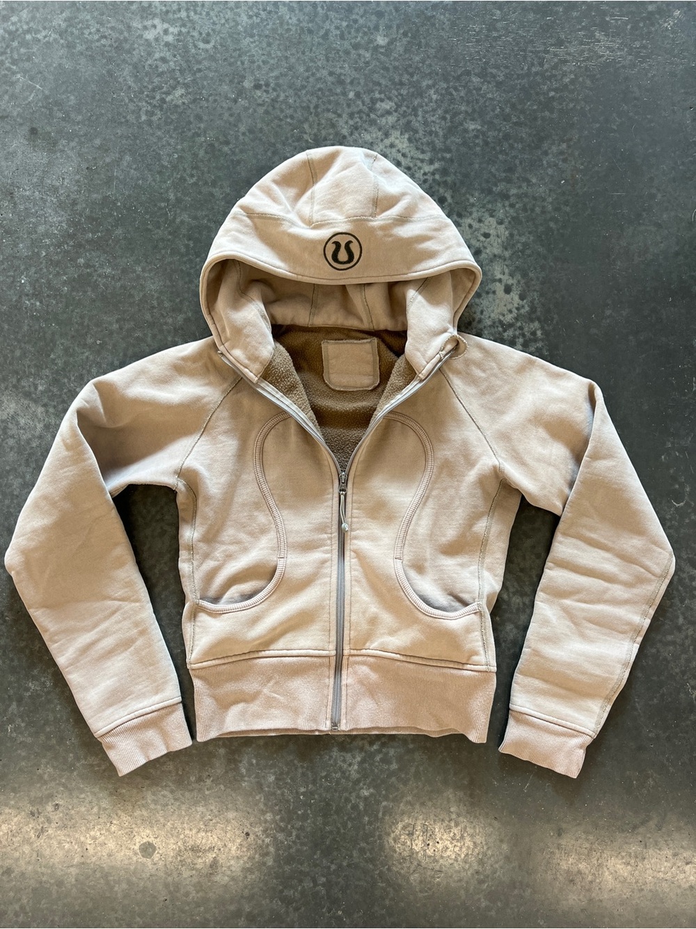 Lululemon OG Scuba Full Zip Hoodie - Tan - Picture 4 of 9